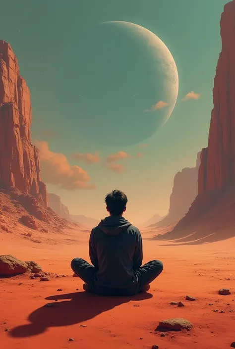 A picture of me on Mars thinking about philosophy