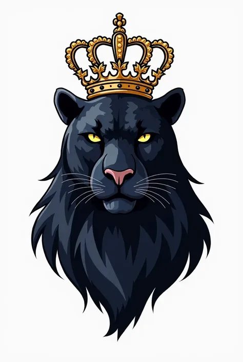 Flag with white background ,with a male black panther in the center and a crown and with the SIGN PROMOTION 2025