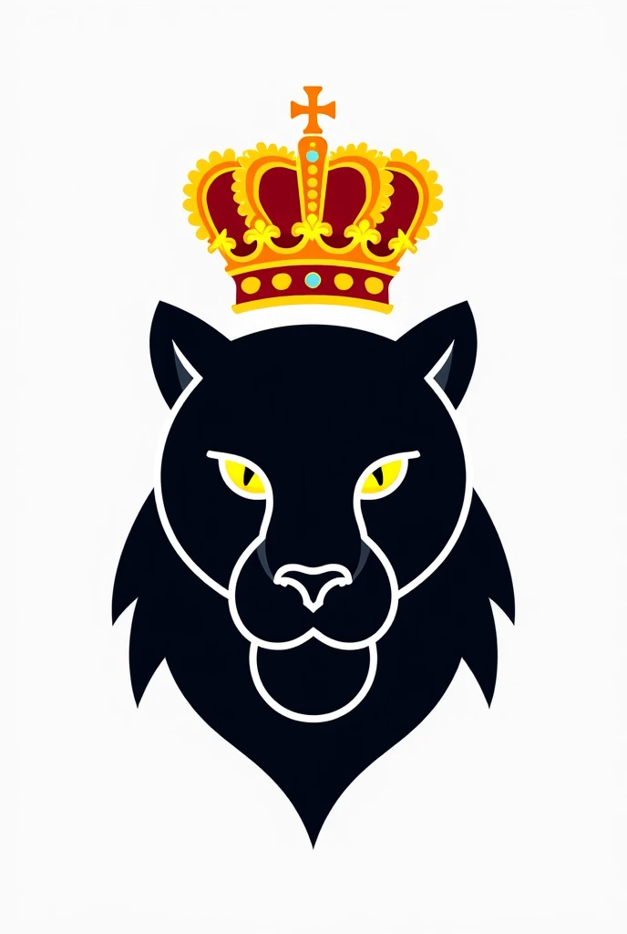 Flag with white background , with a black panther in the center and a crown with the sign PROMOTION 2025