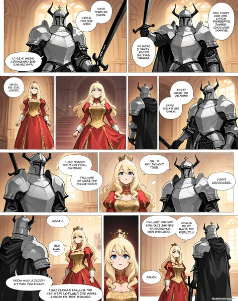 Amazing resolution,  high resolution, ( Masterpiece: 1.4),  super detailed, King and Queen ,  The royal family wearing magnificent royal costumes ,  knights with heavy armor ,  Town Girl Standing Looking Up At Them , King and Queen の笑む顔と町娘の後ろ姿,  black swor...