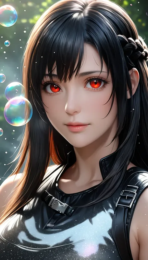 beautiful woman with seductionin her eyes, portrait, shading effects, gradation magic effects, glitter effects, soap bubbles effects, foggy filter effect, (ultra detailed, absolutely resolution, best quality:1.3), 2.5D, delicate and dynamic, artistic photo...