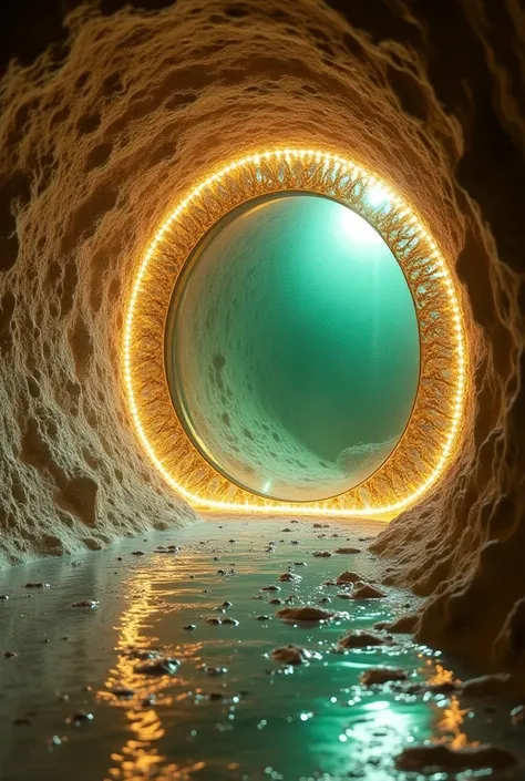  I want to paint a picture of the Tunnel of Wonders tunnel in which crystal, gold and the distinctive green pearl are suspended and a truly indescribable mirror that reflects the parallel world and comes out of it with a strong and distinctive light as if ...