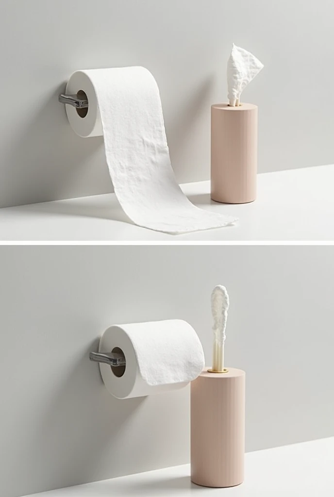 Reusable toilet paper with separate cloths