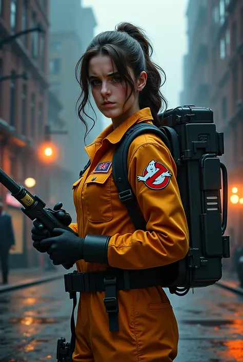 Phoebe Spengler in her Ghostbuster suit