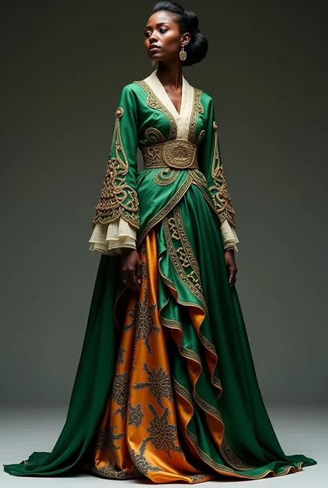   I will design an innovative ball dress for the Grammy Awards presentation  ,    that integrate in a single piece three styles that represent Irish heritage   ,  Korean and African jacket .

  Clothing concept  : " Trinity Symphony   "

   This design com...