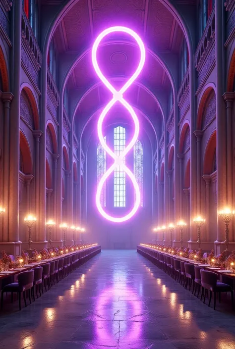 Refectory with purple infinity symbol