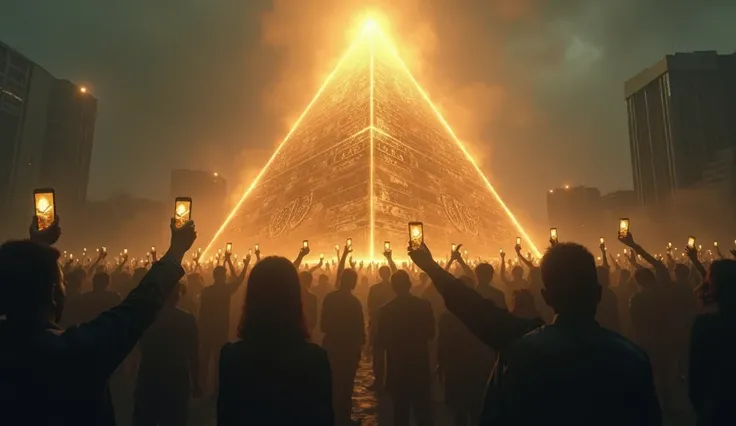 The Illuminate Pyramid controlling people like zombies on the cell phone