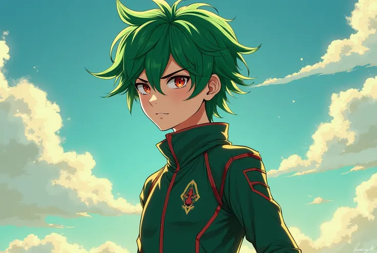 je veux des personnage artificial l'univers de l'anime inazuma eleven victory road au cheveux vert et roseb les yeux rouge en forme dragons stylé artificiel gilet de sport futurist artificiel avec des regard menaçant generé par IA artificiel#art #personnag...