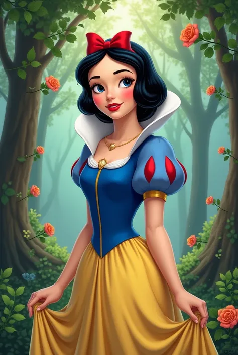 Snow White just like the Disney cartoon image