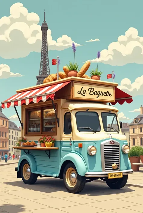  Car Structure :

form:  The car could have a rectangular shape with an awning that extends upwards,  providing shade and a cozy atmosphere .
wheels: wheels grandes y robustas,  perhaps with a vintage design ,  elements that give a nostalgic .
COLORS:

Bas...