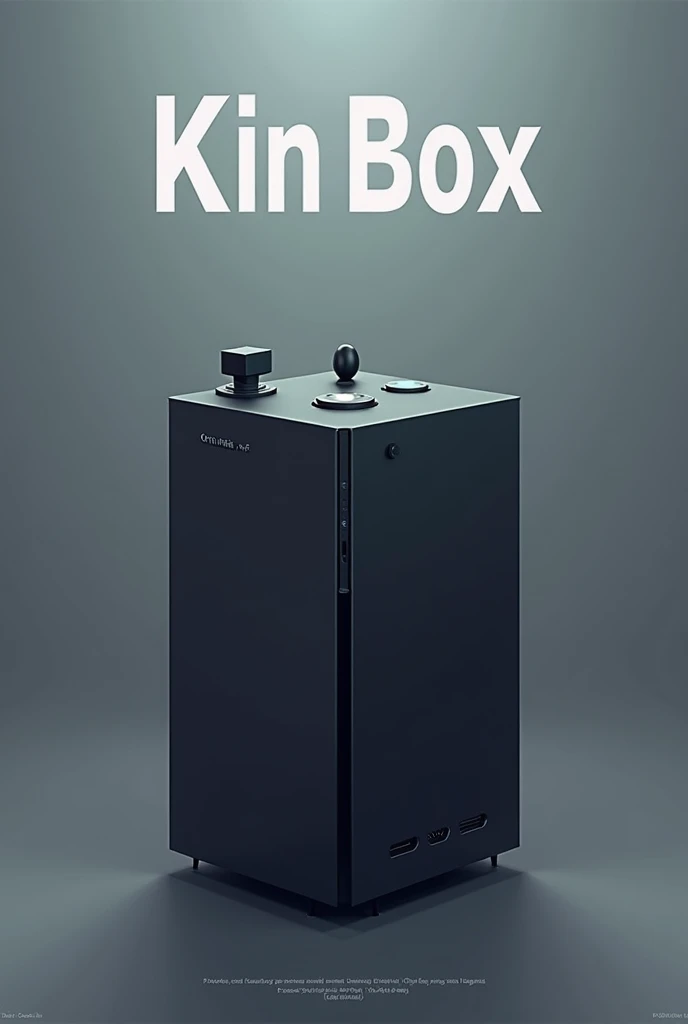 Poster for a game console called King BOX,The console includes joysticks without girls. Put the Kin-box name on the console