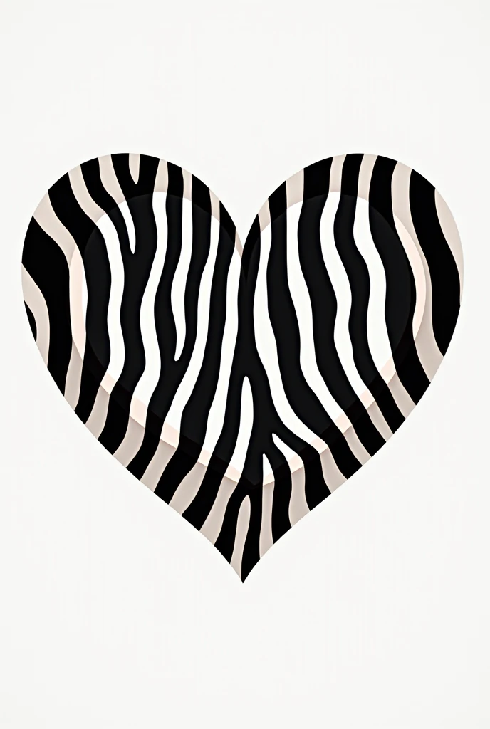 Make a zebra print heart shape  