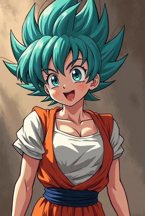 Create an image of Bulma getting banged
