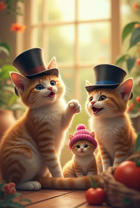 Cats wear hats