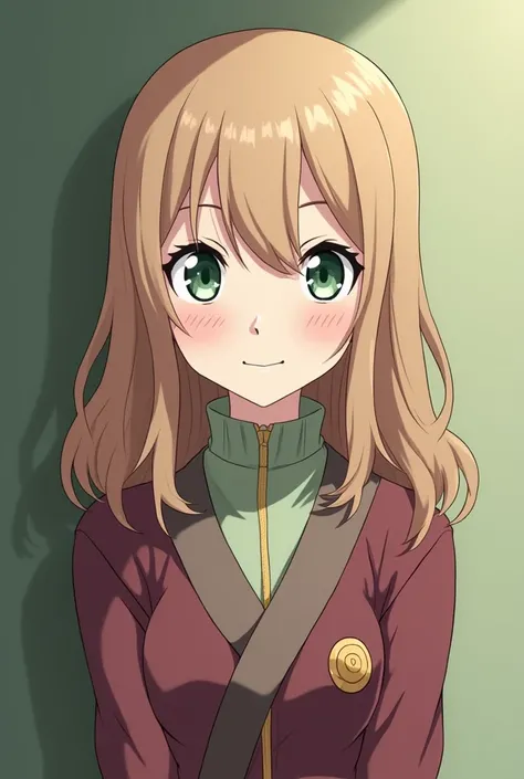 Girl from the Naruto anime,Do you have light brown hair, Half wavy , Medium and who has green eyes,And that the girl is pretty and is a teenager with medium length hair and is from the Naruto anime and has nice fringes
That she is not so tender but prettie...