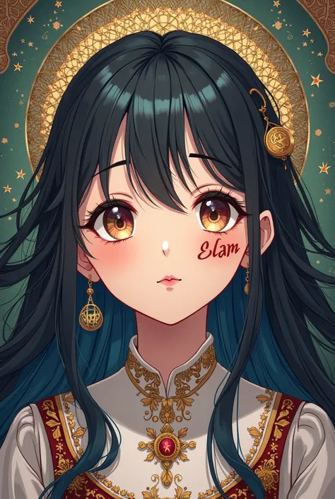  A fancy anime picture with Islam written on its cheek