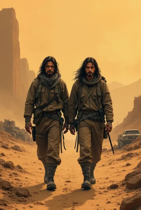 identical twin ren, Walking on the apocalyptic desertic streets