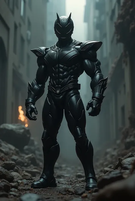 Power ranger black with head like a dick