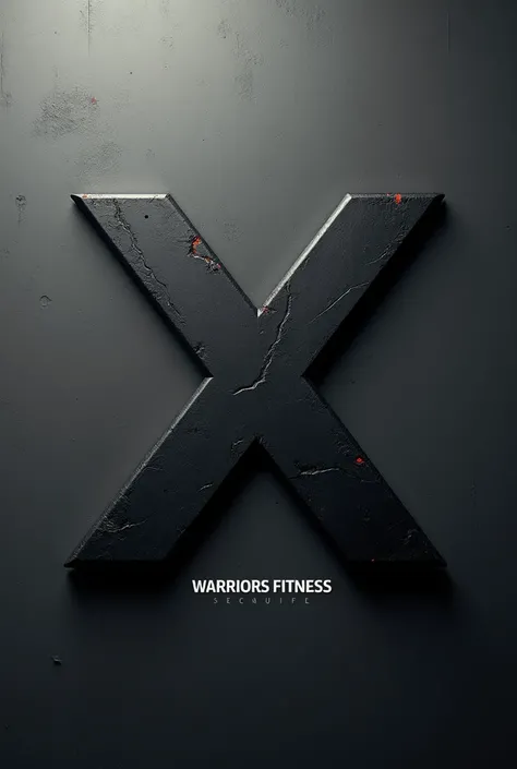 Gray and black background with a large x in the middle and the word Warrios fitness 