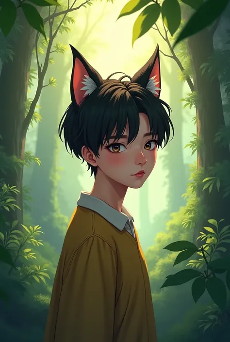 A jungkook with cat ears