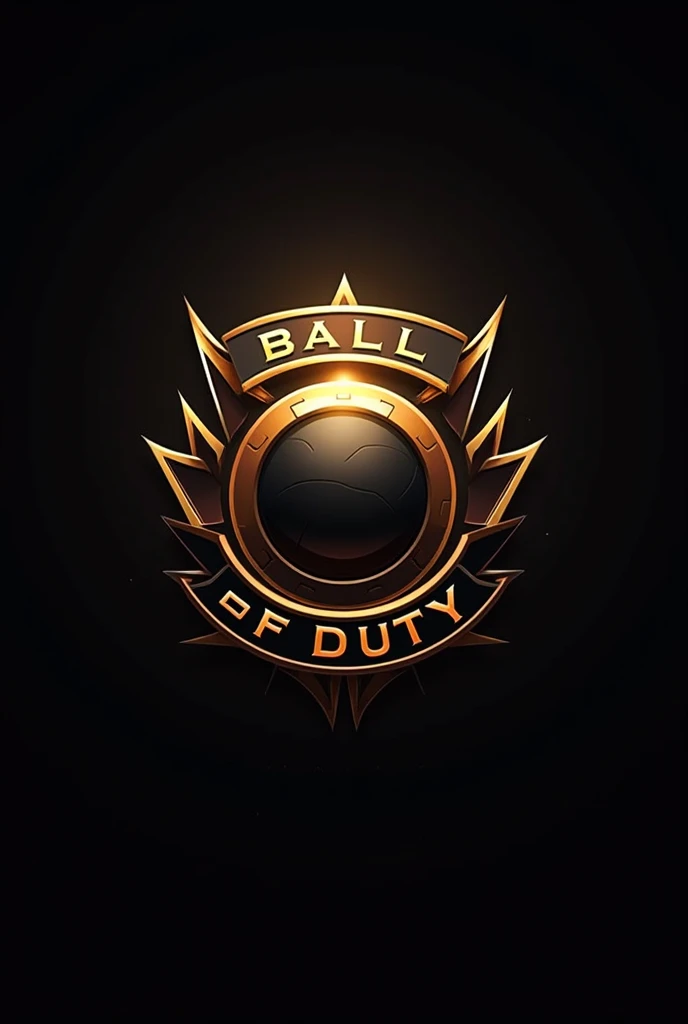 Make a club logo, Colours are Black & Gold, Name is Ball Of Duty, Centre image is round 