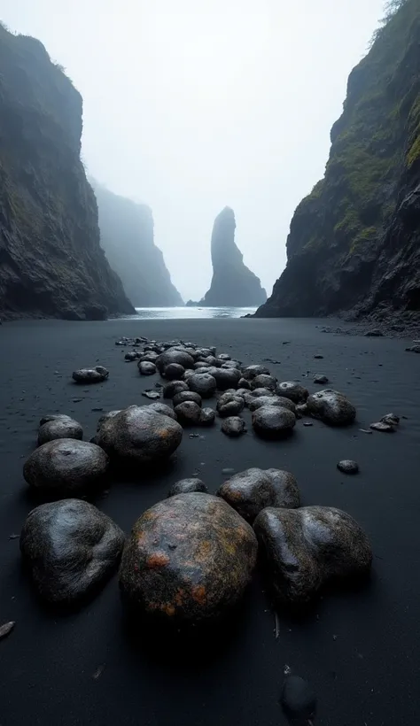 On the western coast of Iceland, where the relentless wind howls and the furious sea crashes against the rugged shore, lies Djúpalónssandur Beach—a place of eerie beauty and dark secrets. The black volcanic sand stretches endlessly, littered with smooth, m...