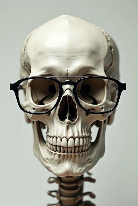 Skull with glasses