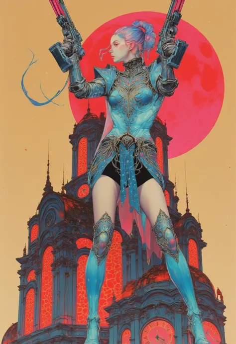 Cinderella stands as a bold and futuristic anime heroine in a shimmering cyberpunk warrior fusion suit. The suit is a stunning blend of metallic silver and sky blue, with glowing glass-like armor pieces on her shoulders, arms, and boots, evoking the feel o...