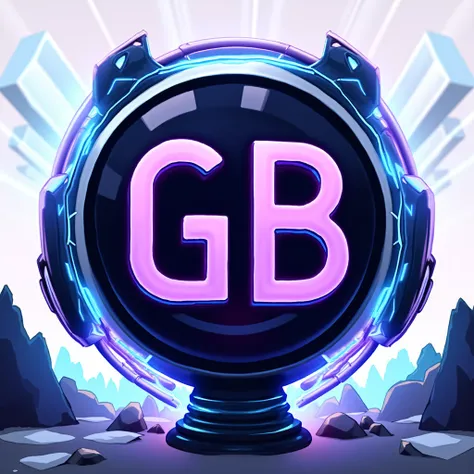 Creat a logo with letters GB clear and visible in it to something related to tech news and gaming podcast thing do it in high resolution