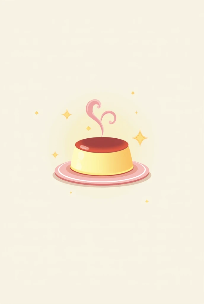 Pastel-colored logo for my flan business 
