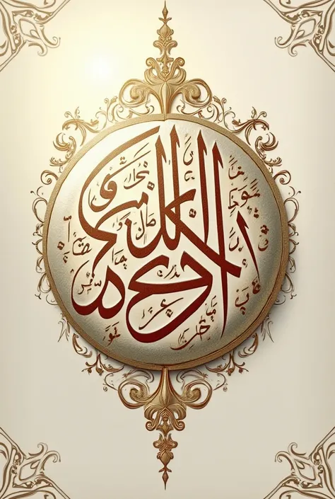 I want a picture with Islamic history written in beautiful and ornate Arabic script 