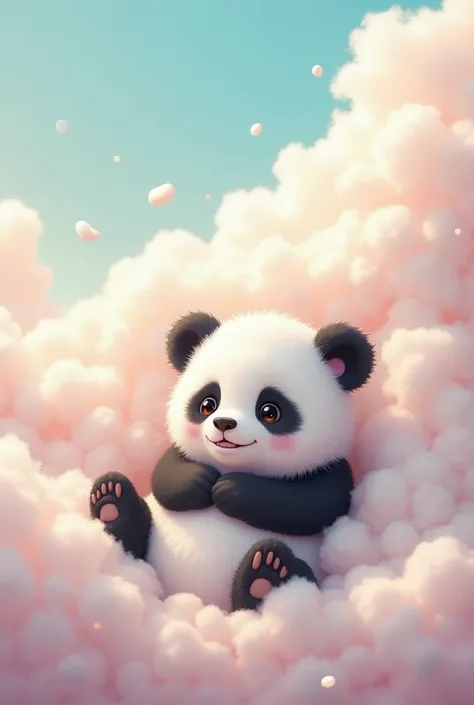 panda and little clouds