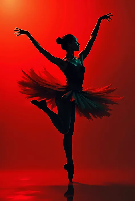 **A parametric minimalist interpretation of a beautiful and gorgeous ballet dancer jumping, with complex geometric patterns generated by algorithms. Use red and black to create a sense of precision and digital elegance --ar 3:2 **