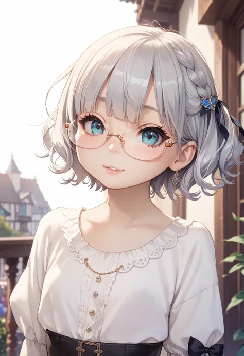 masterpiece, best quality, score_9, score_8_up, source_anime, girl, (petite), fantasy, glasses,