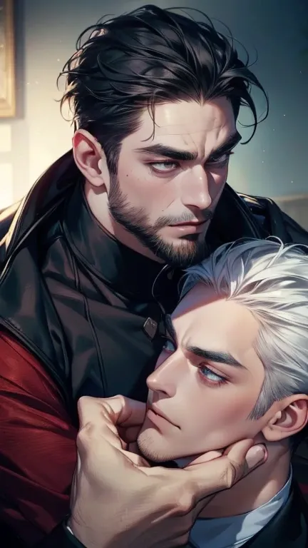 (      league player  ,4K,8k,     highres,     masterpiece :1.2),     ultra-detailed   ,(realistic,photorealistic,photo-realistic:1.37),36-year-old man,3 day beard,Beautiful anime,Portraits,strong,Masculine,      with black hair  ,sharp jaw,         mesmer...