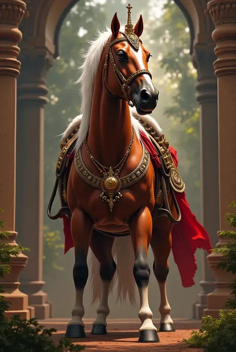 I want a picture of king of horse who is so muscular body and powerful king