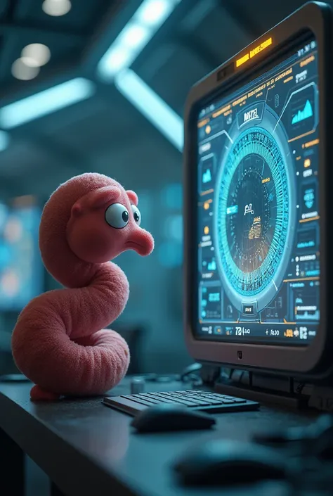 The worried pancreas observing fluctuations in sugar levels on the control panel 