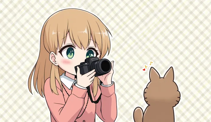 girl reporter、 illustration 、camera