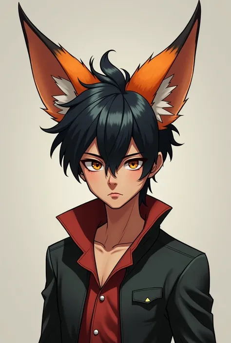  Red、Short black hair、Do adult male humans have fox ears