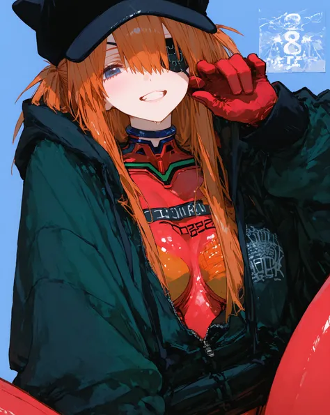  748cm style     ,        Cute poster、   8k wallpaper、    Masterpiece、最 high quality    、     high quality      、     high detail、、              absurd,      latest,                 female 1 person、      Soryu Asuka Langley   、     orange hair、     blue ey...