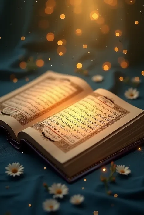 Elegant Quranic Theme – A beautifully designed Quran with Surah Al-Kawthar’s Arabic text glowing on a page, set against a serene golden or blue background. YouTube thmbnail
