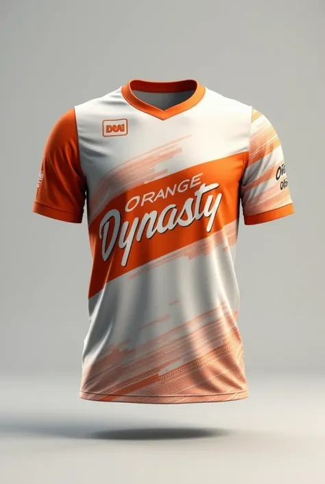  jersey design template with written "ORANGE DYNASTY"