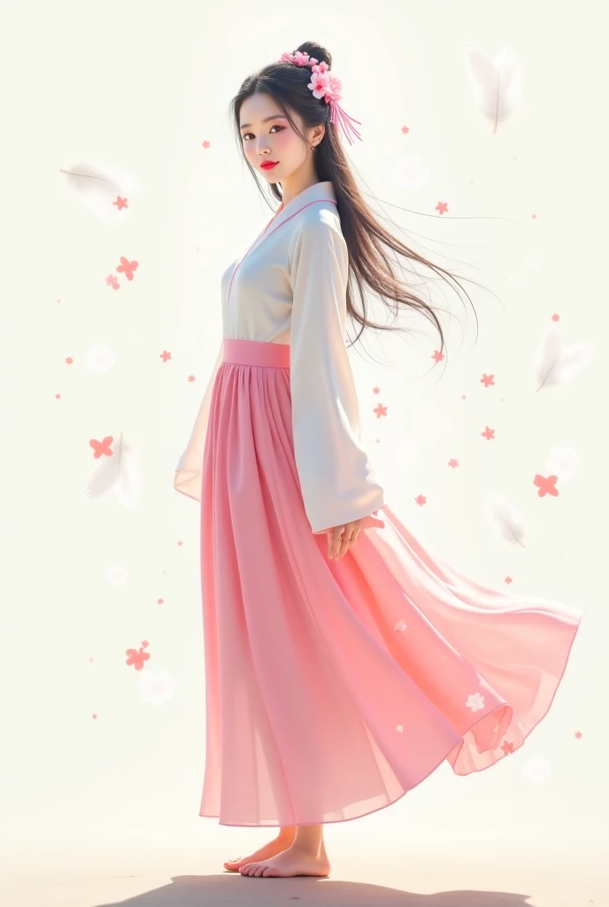 
(white background:1.4),(White dirt road,  oriental elements )，(Nature Illustration Spring:1.3，  Art paper  :1.3, キルティング  Art paper  :1.2),( Reasonable design, Clear lines, High sharpness,Highest quality,  is very detailed, tabletop  ,  film light effect ,...