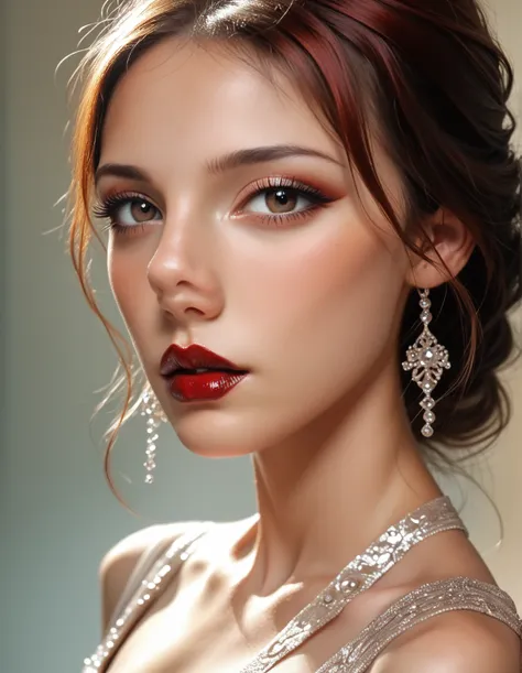 score_9, score_8_up, score_7_up, (realistic:1.4), 1girl,
three-quarter view,
headshot,
22 yo woman, beautiful, sweet,
burgundy lipstick, mascara, eyeliner, dark eye shadow,
cinematic still, highly detailed, hyper detailed, photorealistic,
formal dress
