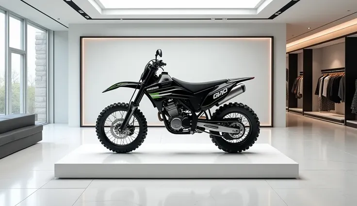 Kawasaki kX 500 black and white edition luxury showroom 