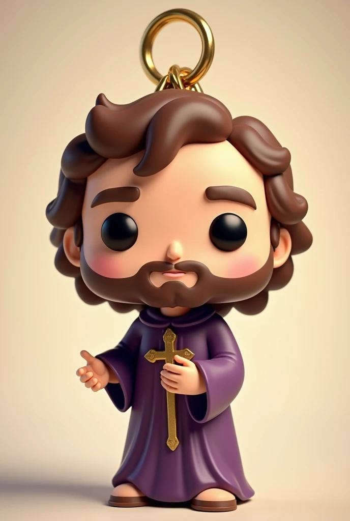 Create an animated Funko pop keychain about Saint Jude Thaddeus as a 2D image in an Instagram post 