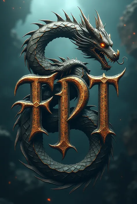 Dragon-shaped FPT lettering