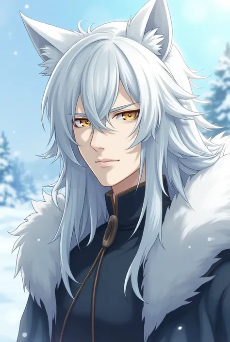 Adult male
Pale skin
Tall and muscular build
Golden eyes: These eyes are the same as his Fenrir (wolf) form and have a sharp gaze.
Silver hair: Long, flowing hair that is linked to his Fenrir (wolf) fur.
Sharp facial features: Strong jaw, subtly reminiscen...