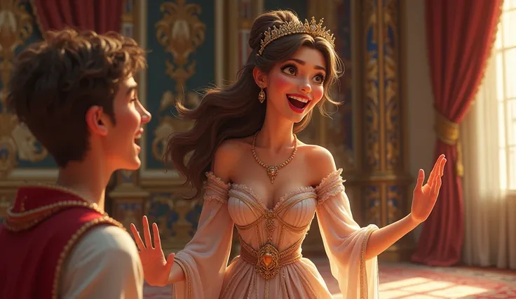 Princess  (laughing):
"If you are made a prince, what will you do?