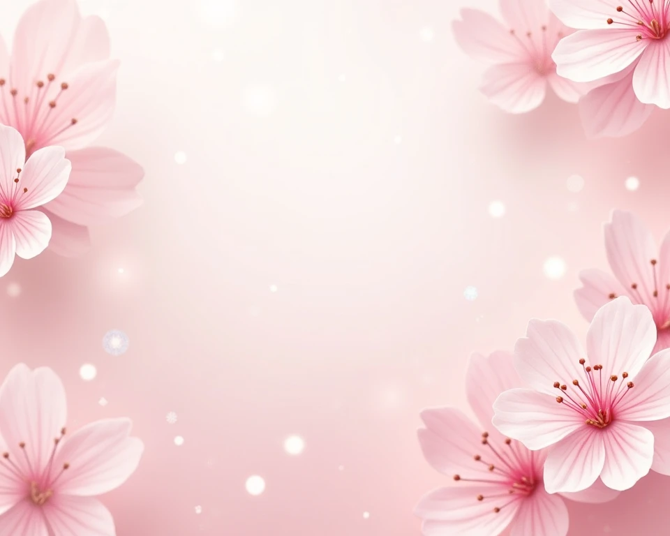 Create a designer background in baby pink with light glitter and Sakura leaf elements  I want something with light details and something prettier with a slightly lighter background. 